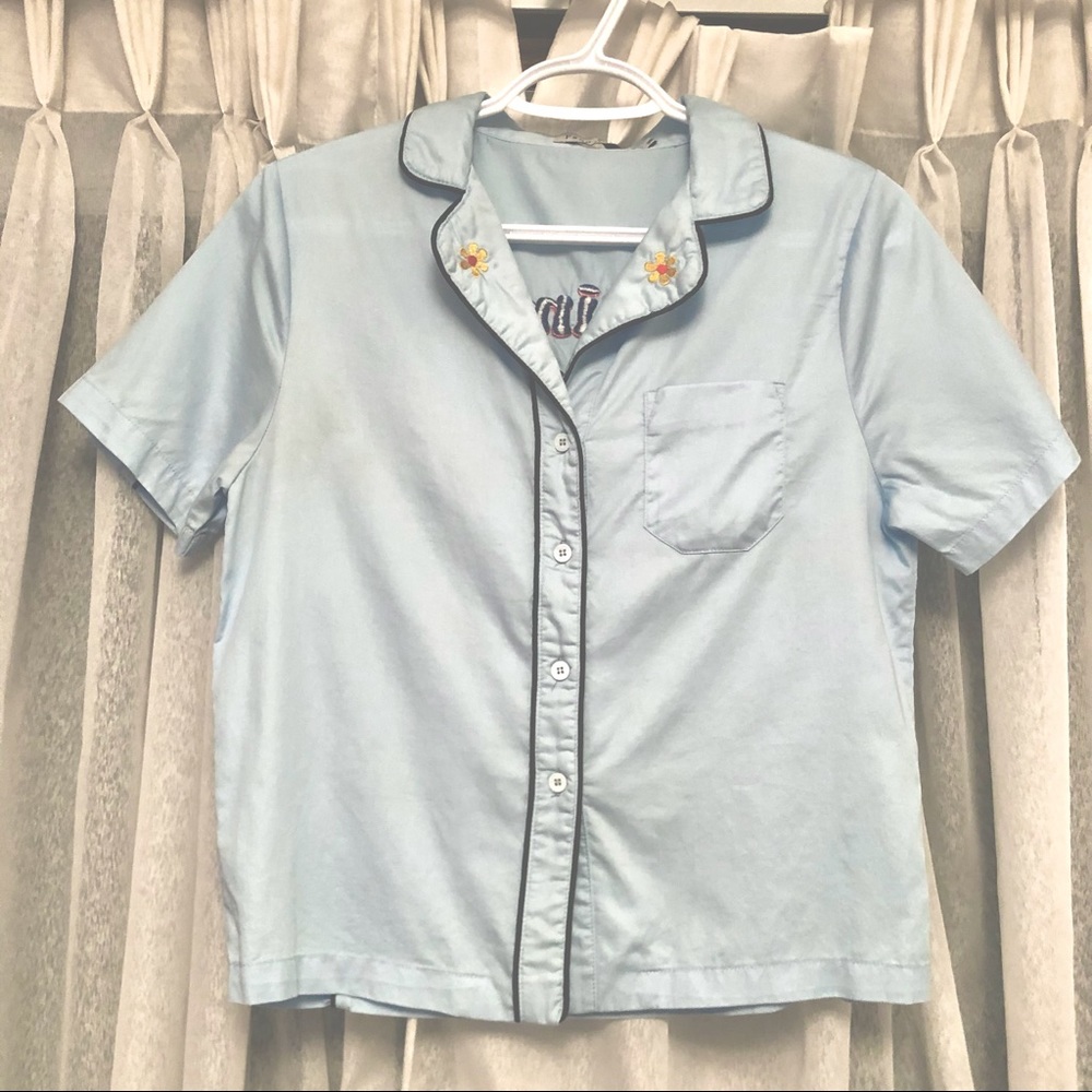 Baby blue shirt
